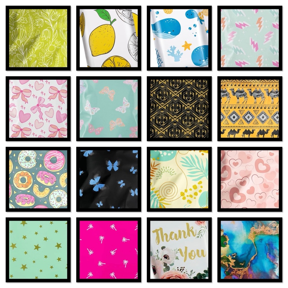 Poly Mailers 6x9 100 DIFFERENT